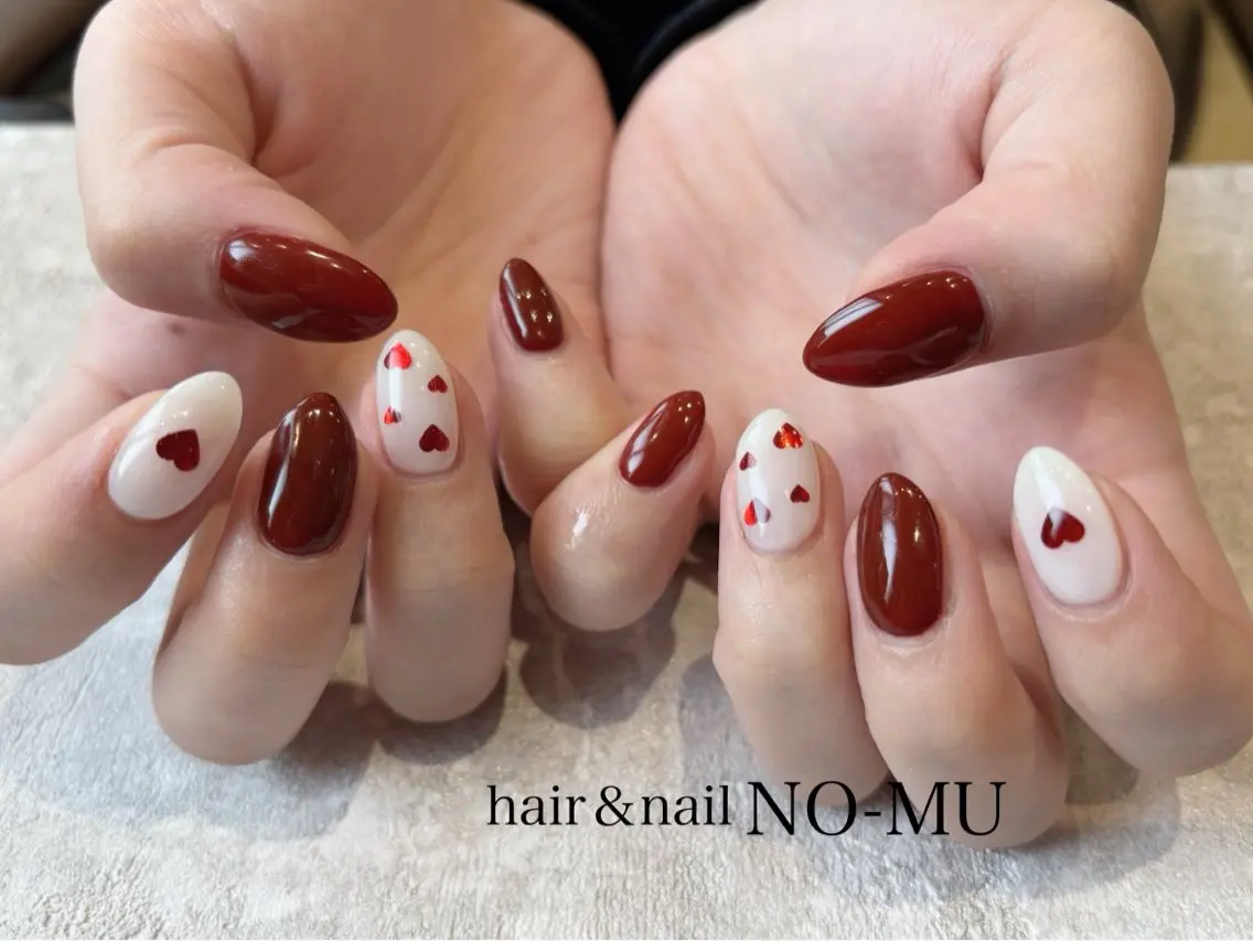 ネイル ハート ハンドネイル hair＆nail NO-MUのネイルデザイン