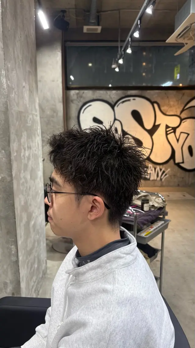 ショート ショートヘア カット パーマ 永倉 迅人 /メンズカットパーマのヘアスタイル