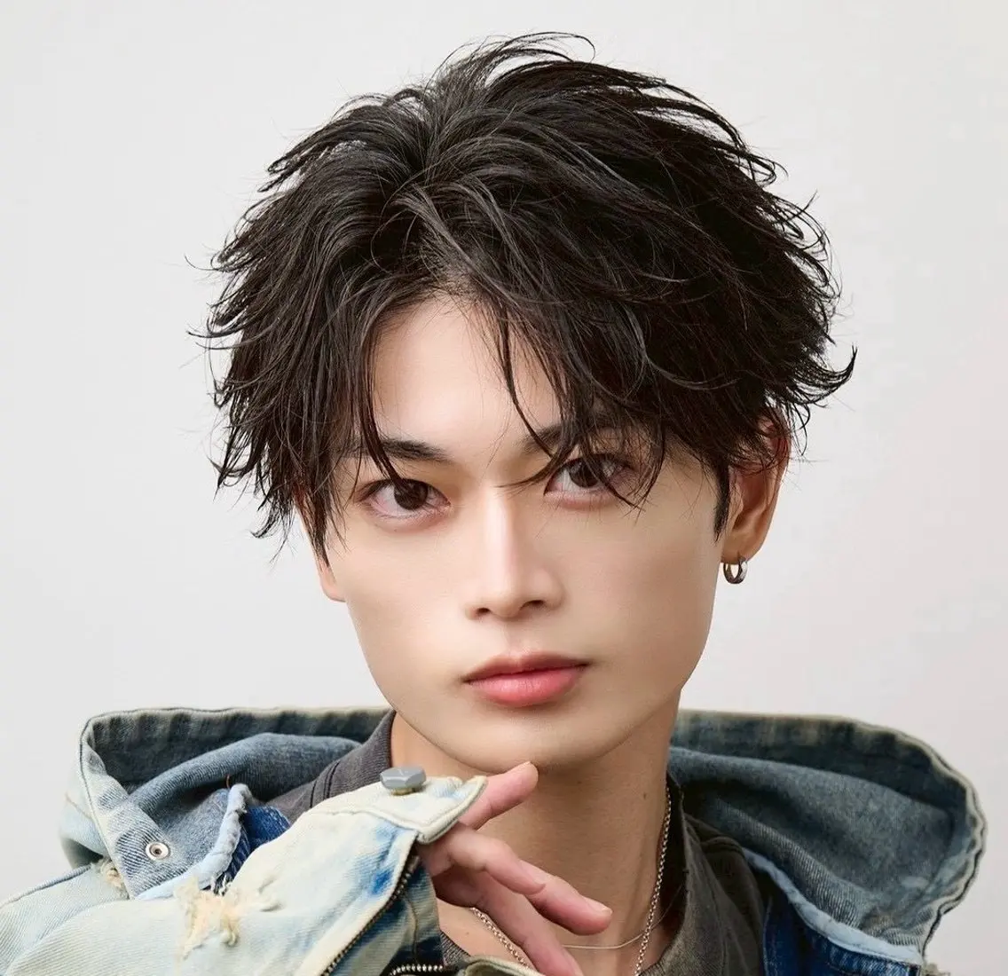 カラー パーマ メンズ カット パーマ 藤田 陸斗のヘアスタイル