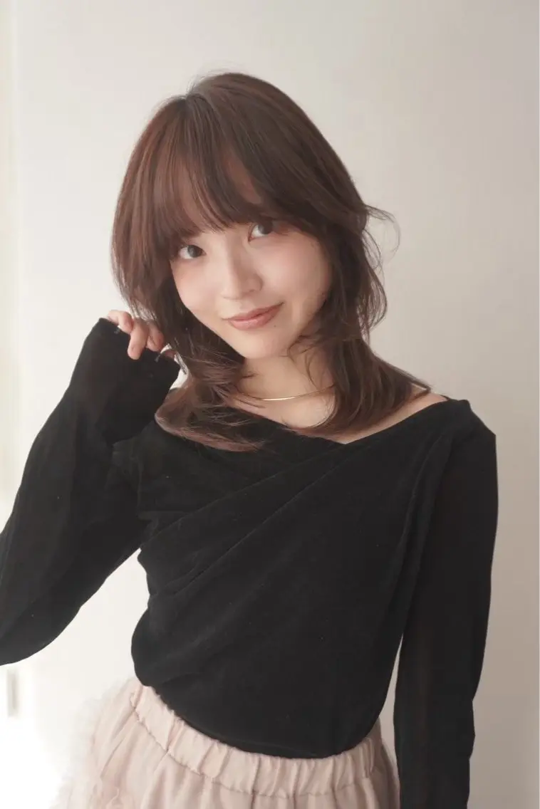 セミロング 竹田 珠希のヘアスタイル
