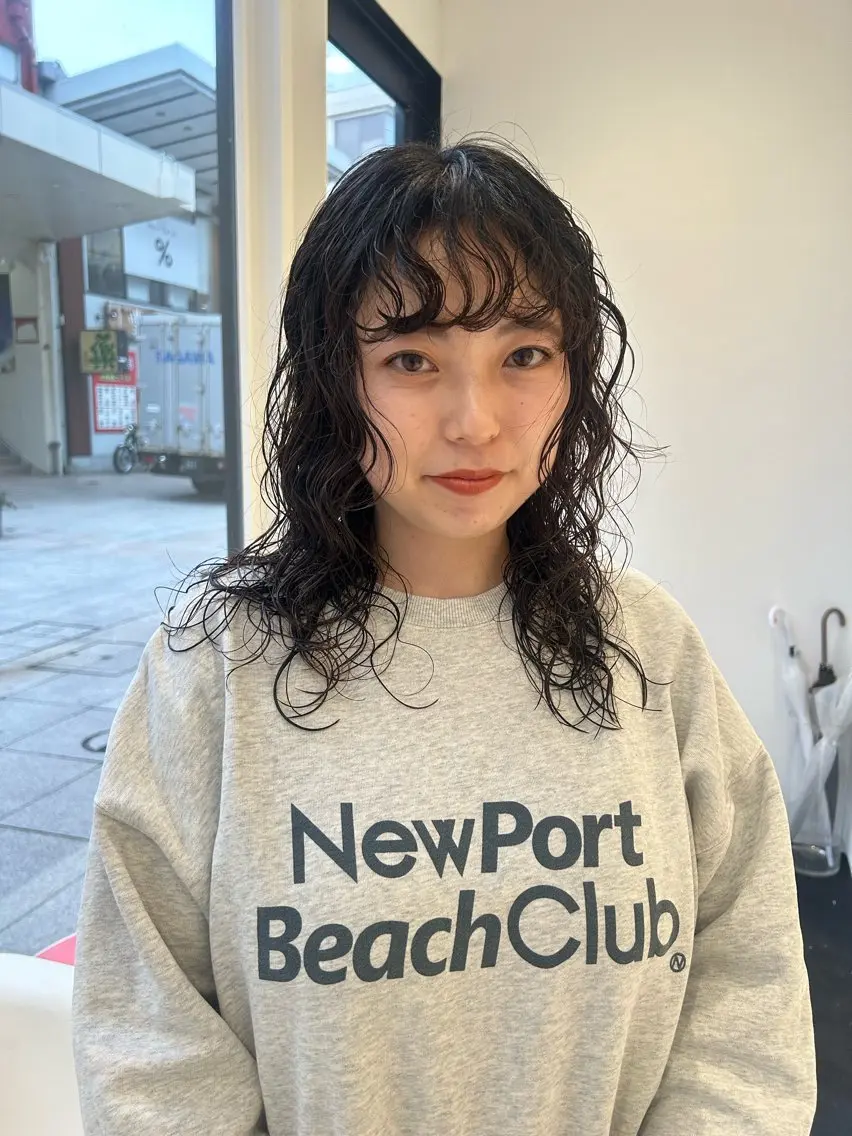 セミロング セミロングパーマ カット パーマ cono noughtのヘアスタイル