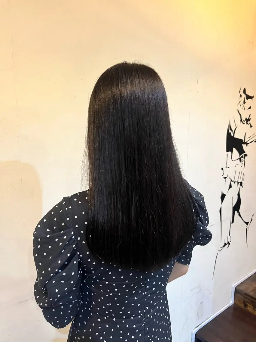 セミロング カラー ヘアカラー 縮毛矯正 松原 樹里のヘアスタイル