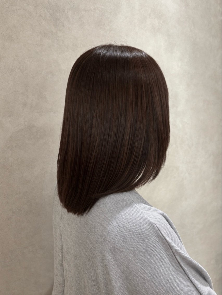 ミディアム カラー ブラウンカラー ダークブラウン こだいら ひめかのヘアスタイル