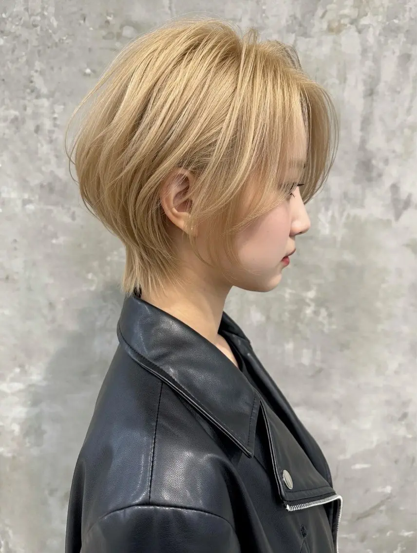 ショート カラー ヘアアレンジ ブリーチ ケアブリーチ ハイトーンカラー ショートヘア カット ヘアカラー ハイトーン特化🤍 浦住のヘアスタイル