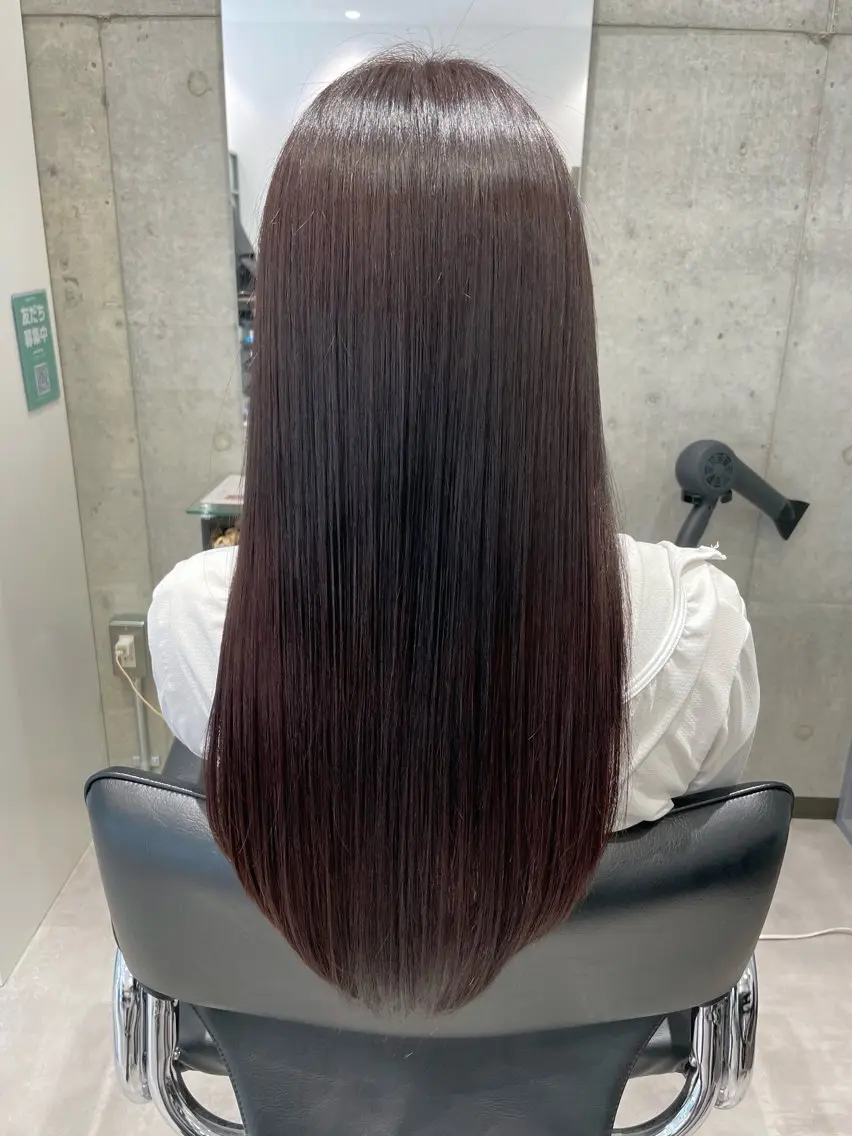ロング カラー 髪質改善 縮毛矯正 トリートメント 酸熱トリートメント トリートメント ドライ カット✂️髪質改善のヘアスタイル