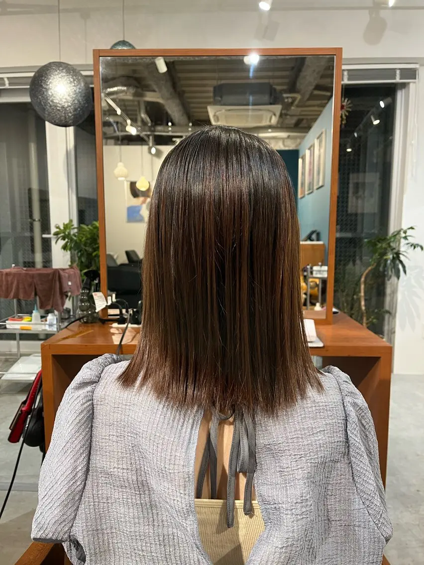 セミロング 縮毛矯正 縮毛矯正 【カットモデル募集】 Yoh-/HABUのヘアスタイル
