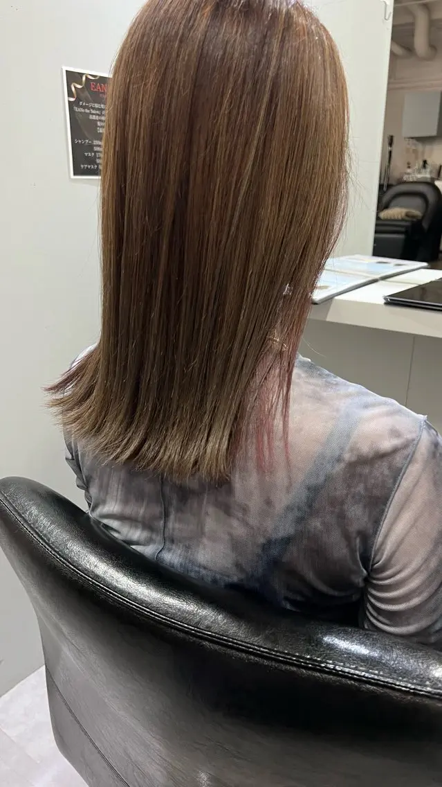 ロング カラー ベージュカラー ピンクカラー 🎀shell吉祥寺 ナオ🧸のヘアスタイル