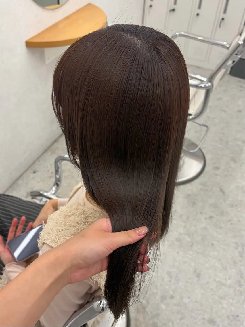 カラー ヘアカラー トリートメント 赤み消し🤎透明感 ベージュ🤎リン🔔のヘアスタイル