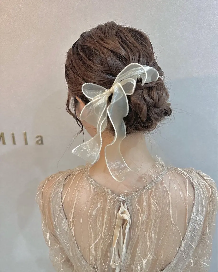 ミディアム ヘアアレンジ エクステ&ヘアセット Milaのヘアスタイル