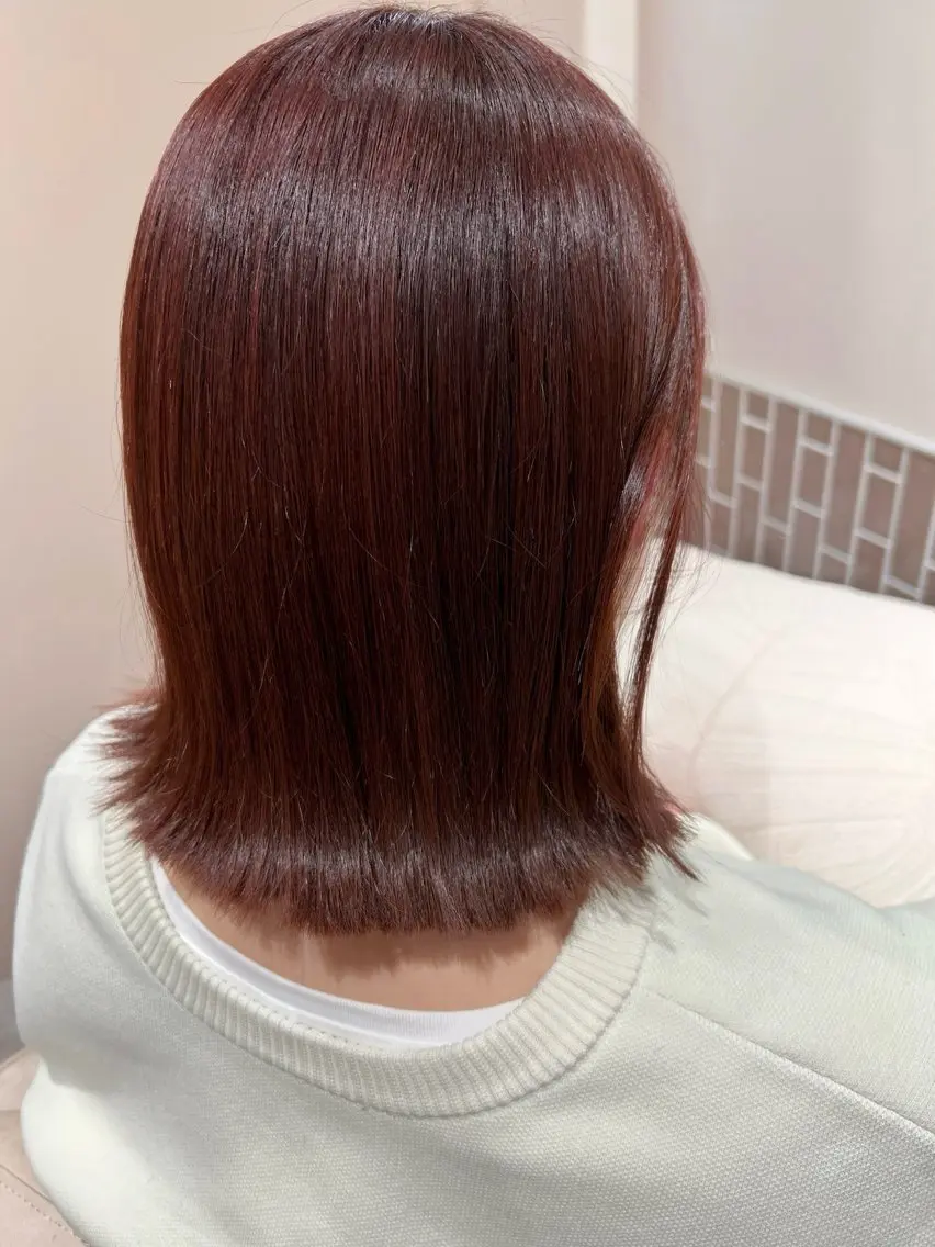 ショート 切りっぱなしボブ ボブ 髪質改善 切りっぱなしロブ 韓国風ヘア カット ヘアカラー トリートメント lane HAIR 【大阪京橋】KISAのヘアスタイル