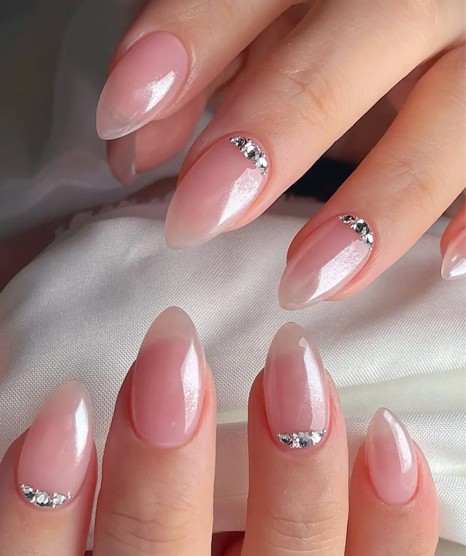 ネイル ハンドネイル 🎀PG🩵 ネイルサロンのネイルデザイン