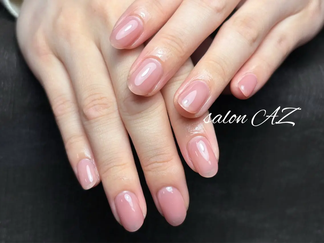 ネイル アートネイル 長さ出し フットネイル フレンチネイル ジェルネイル ハンドネイル salon AZのネイルデザイン