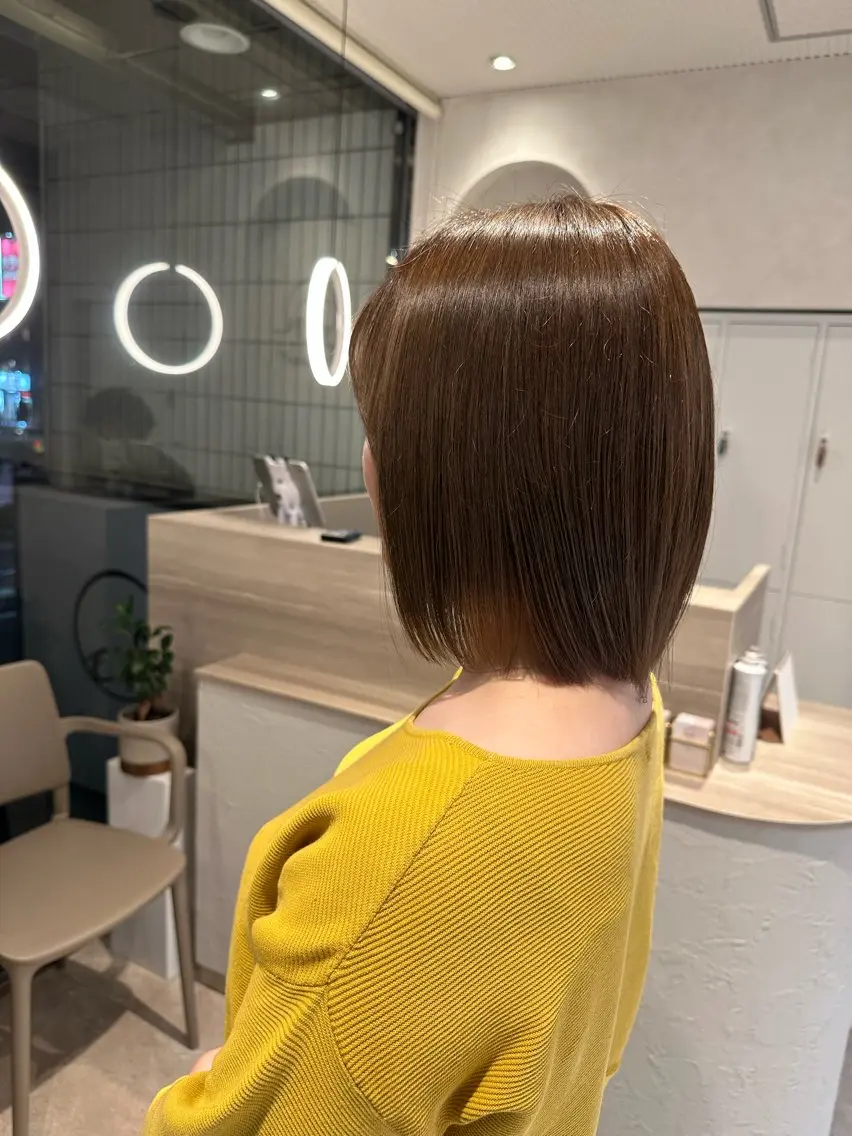 ミディアム ボブ カット ヘアカラー miyu ♡のヘアスタイル