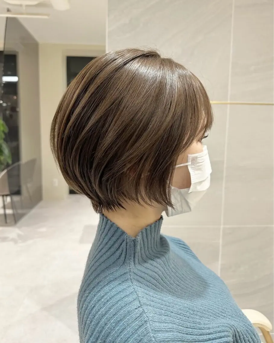 ショート 似合わせ/透明感 /顔まわりカット🌿のヘアスタイル