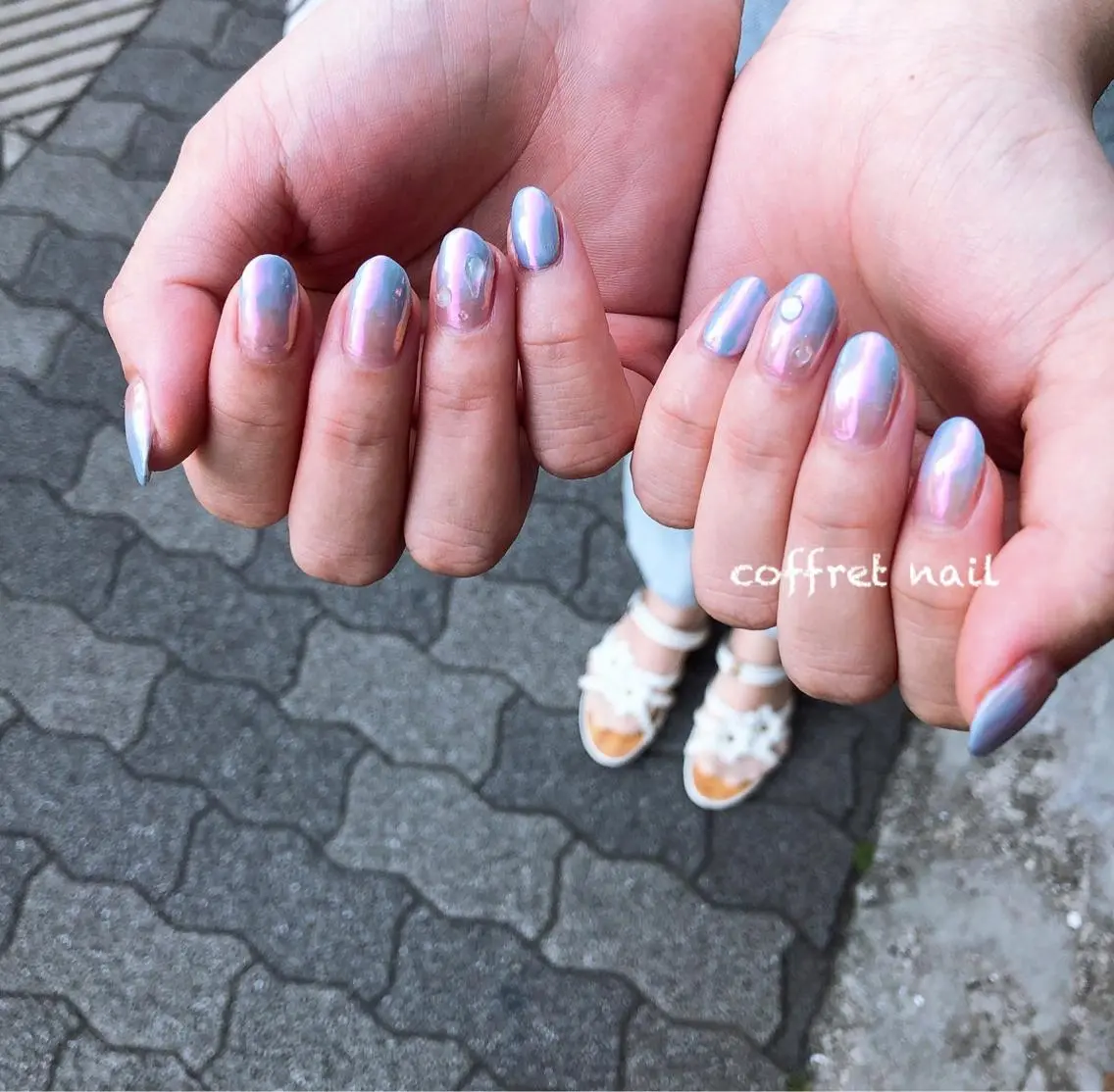 ネイル カジュアル クリアネイル 長さ出し フットネイル フレンチネイル ネイリスト 土橋 由季のネイルデザイン