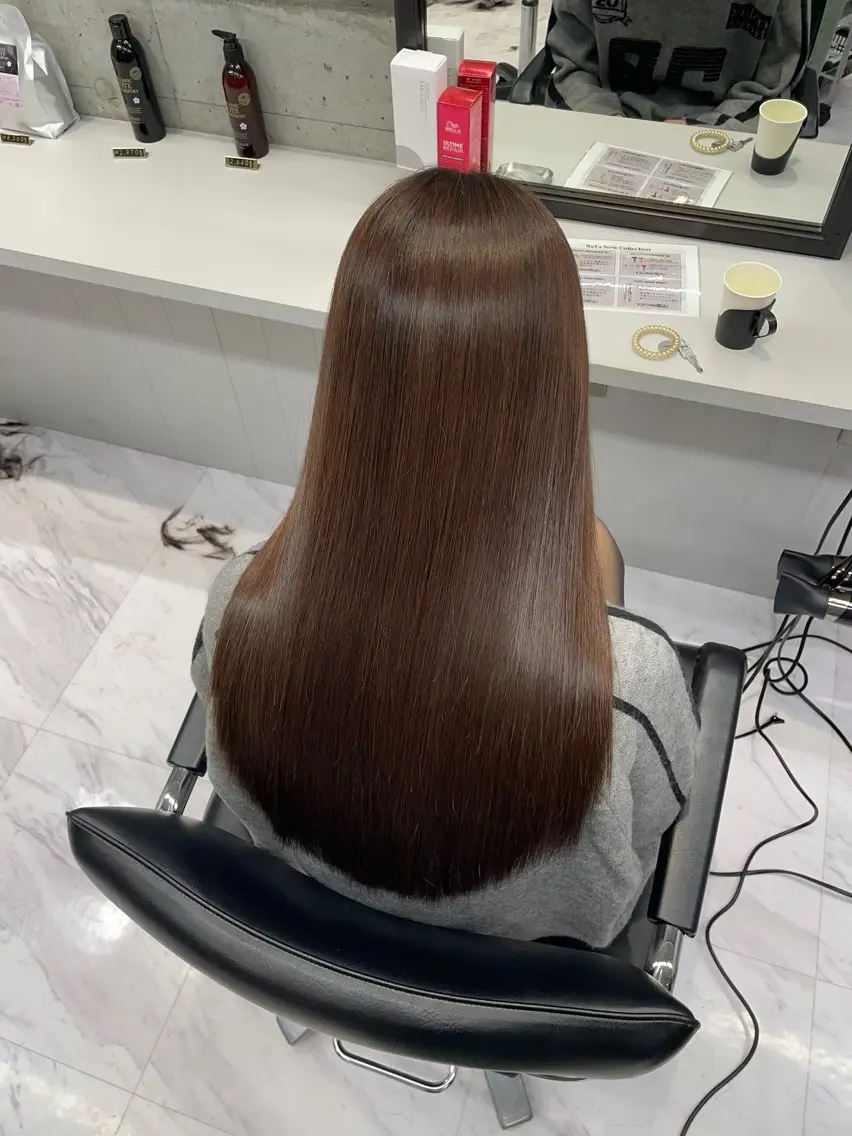 ロング ヘアカラー トリートメント 武内 風馬のヘアスタイル