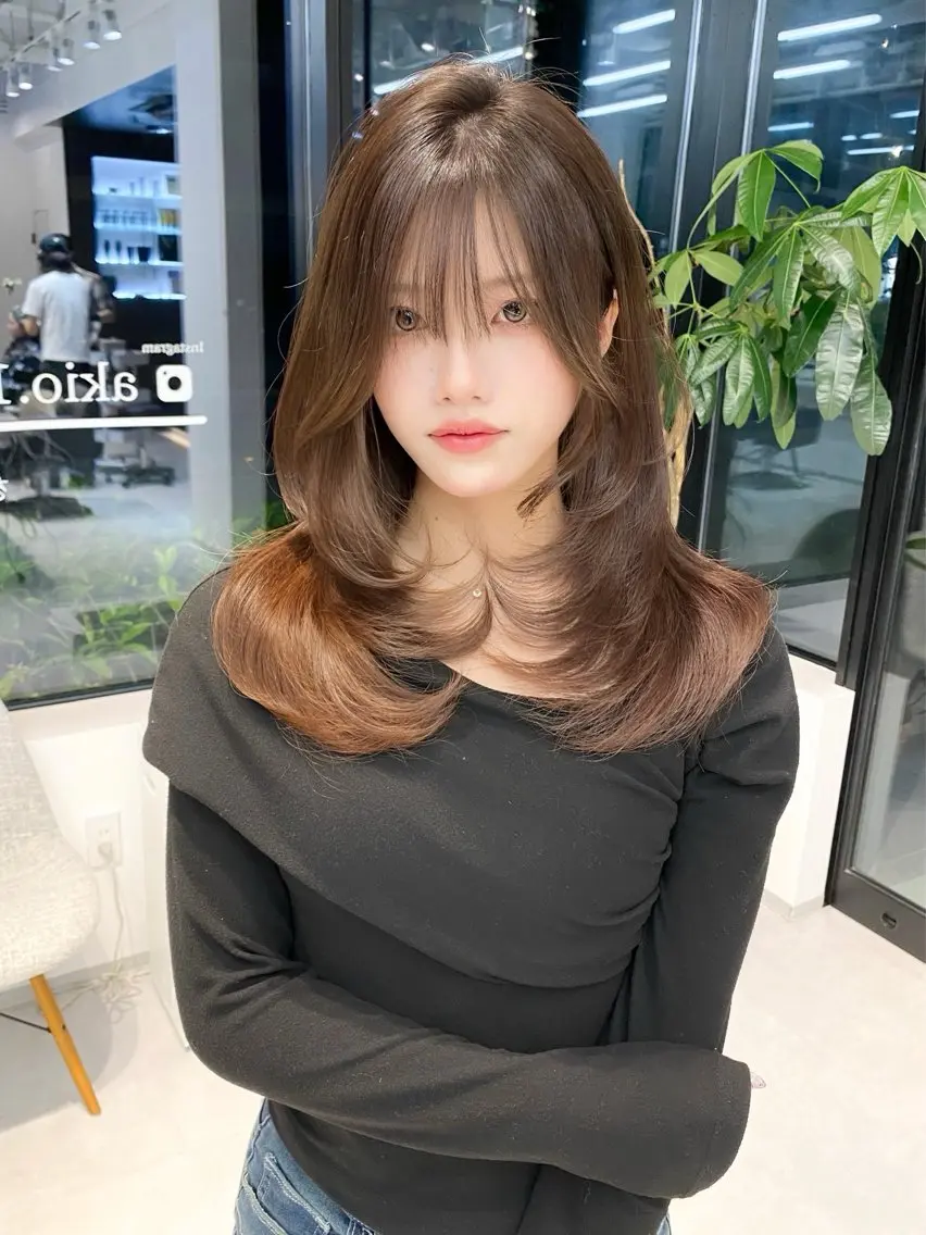 セミロング 韓国風ヘア レイヤーカット ショート/髪質改善/ アフロ美容師しゅんのヘアスタイル