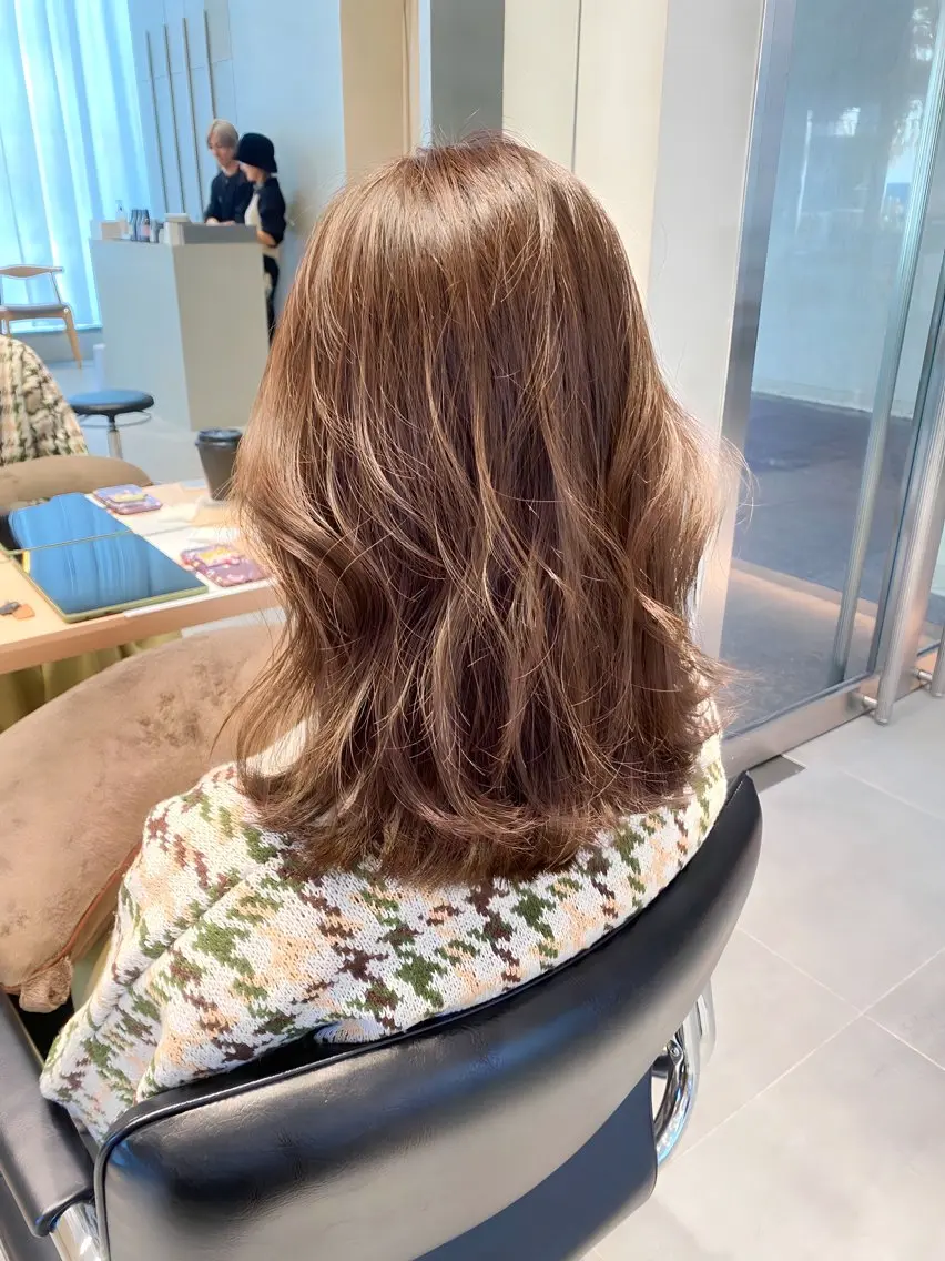 ロング カラー カット ヘアカラー トリートメント ヘアセット 🎀韓国レイヤー 🇰🇷mireiのヘアスタイル