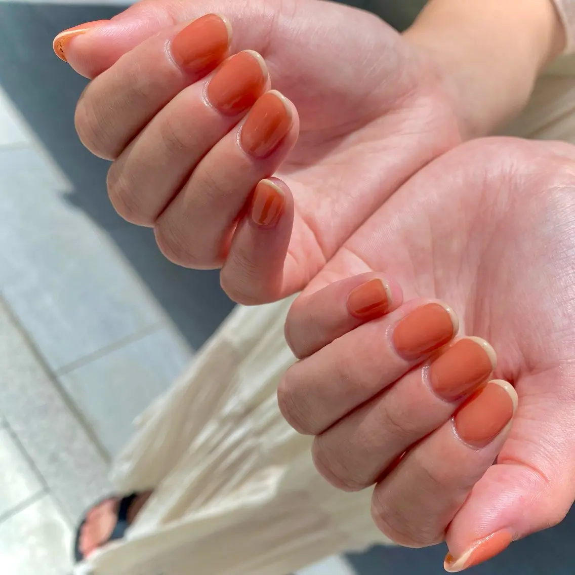 パラジェル💚ジェルオフありフレンチ 🐾ベースカラー追加¥1000🐾の写真
