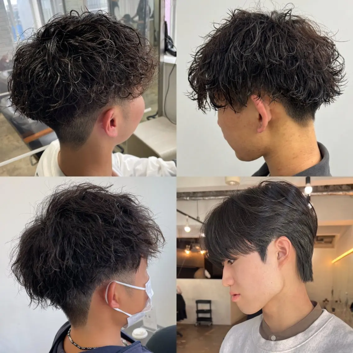 パーマ メンズ 八村 一花のヘアスタイル