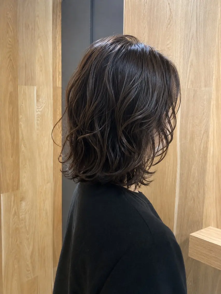 ミディアム パーマ Yuki ゆきのヘアスタイル
