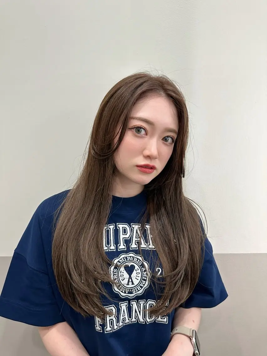 ロング カラー 韓国レイヤー透明感 カラーヨウスケのヘアスタイル