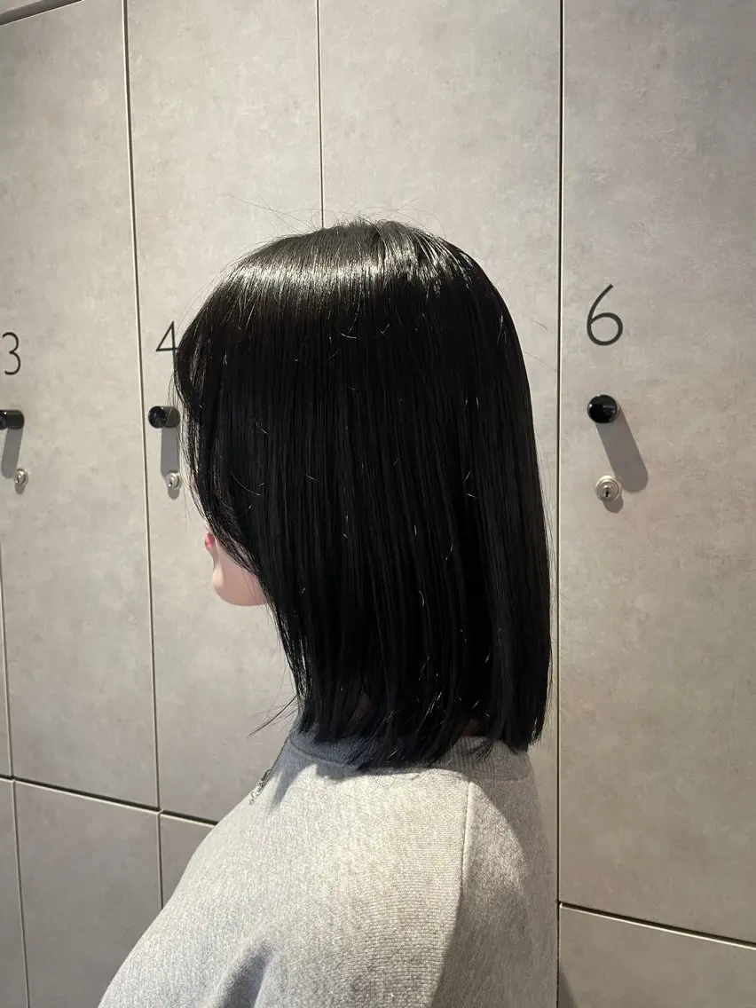 カラー 黒髪 ブルーカラー ブルーブラック ✨大草 裕理✨️のヘアスタイル