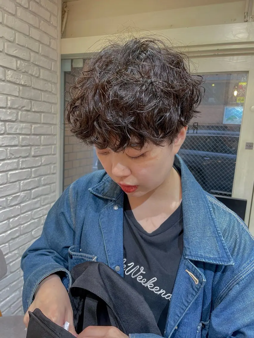 ショート パーマ きたじま さおりのヘアスタイル