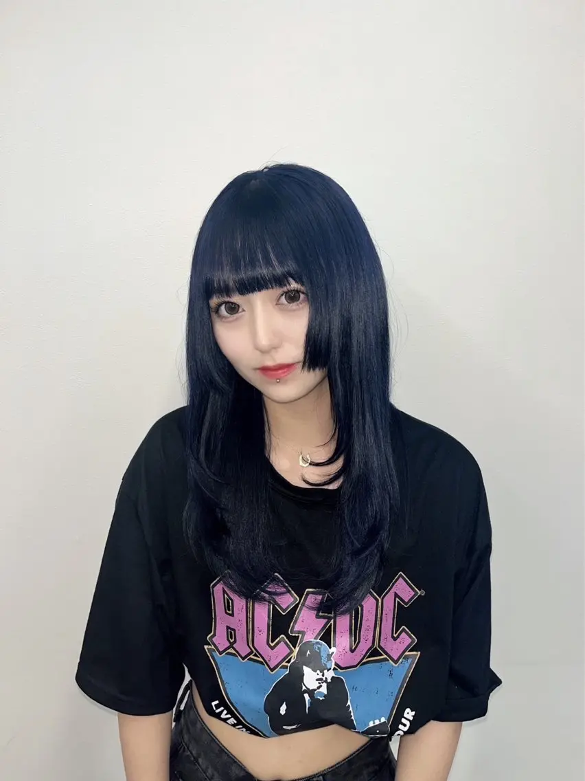ロング カラー ブルーカラー ブリーチなし特化 美容師💖SAE💖のヘアスタイル