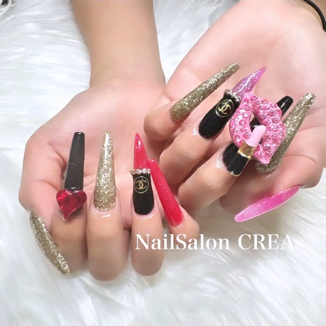 ネイル ロングネイル ハンドネイル NailSalon CREAのネイルデザイン