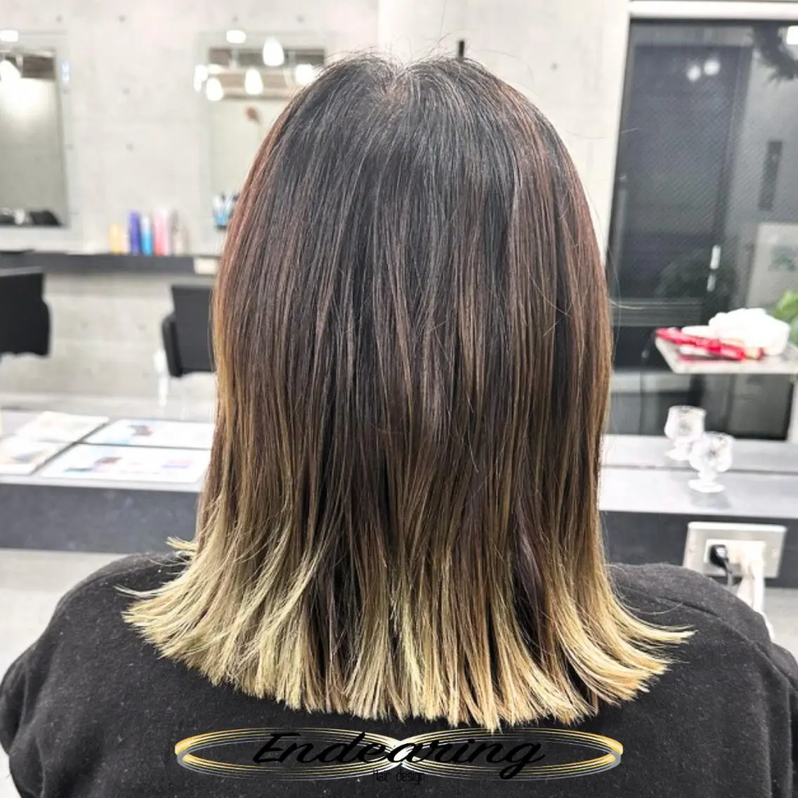 カラー ブリーチ ダブルカラー ハイライトカラー カット ヘアカラー トリートメント Endearing 銀座/レイヤーカットのヘアスタイル