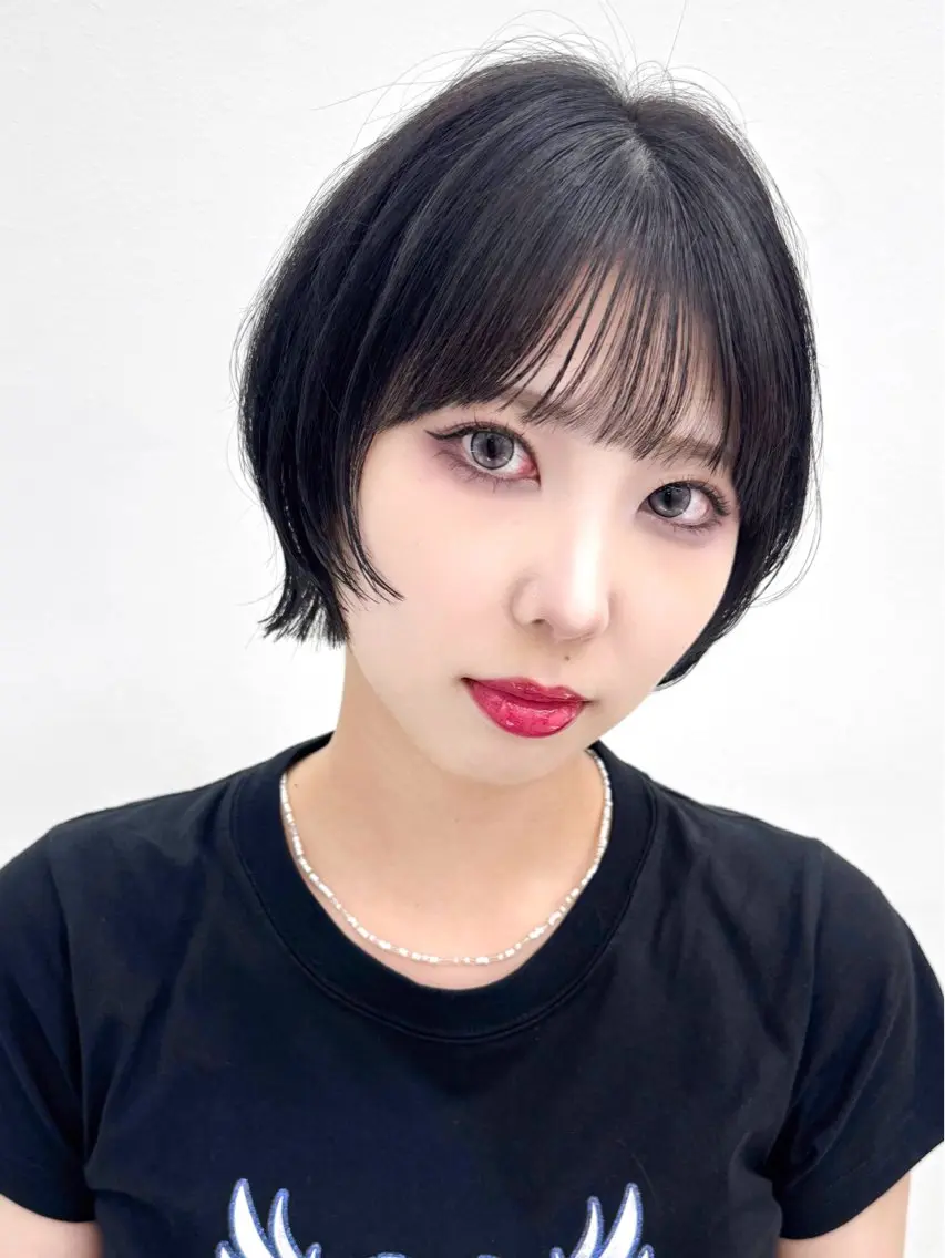 ショート カラー ヘアアレンジ 縮毛矯正🤍 盛れるボブ/ひかりのヘアスタイル