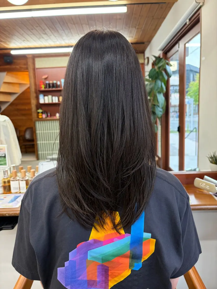 ミディアム レイヤーカット 杉本 涼音のヘアスタイル