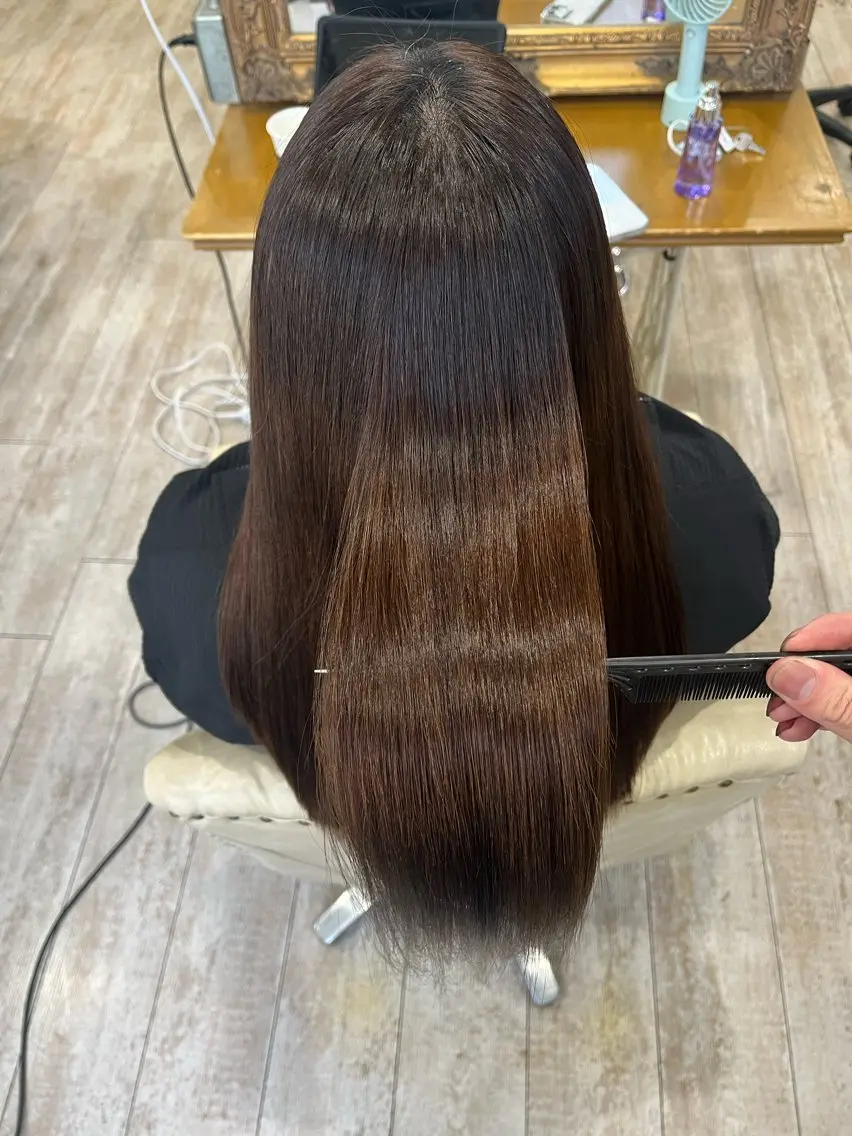 ロング カラー パーマ 髪質改善 縮毛矯正 カット ヘアカラー 縮毛矯正 トリートメント 美髪縮毛矯正/ 極髪質改善/ヨウスケのヘアスタイル