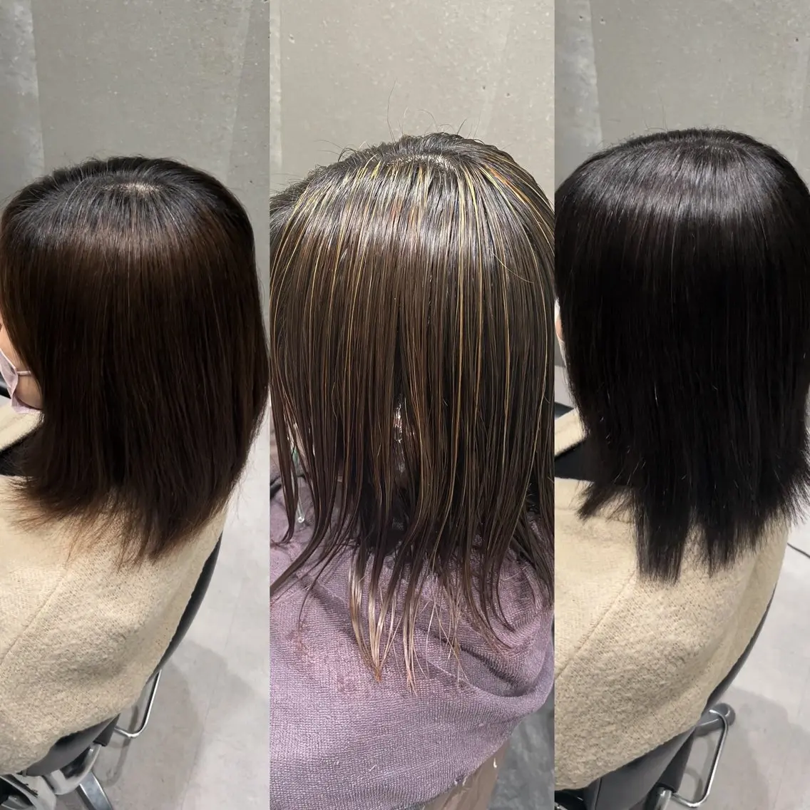 ミディアム カラー アディクシーカラー ブリーチ エドルカラー ハイライトカラー ハイライト ヘアカラー 髪質改善ヘアケア 艶髪特化/上田のヘアスタイル