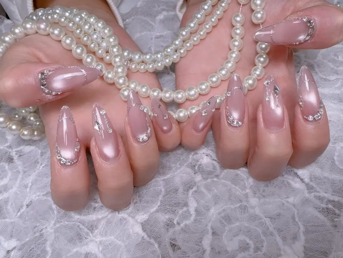 セミロング ハンドネイル moomi nail スカルプ専門のネイルデザイン