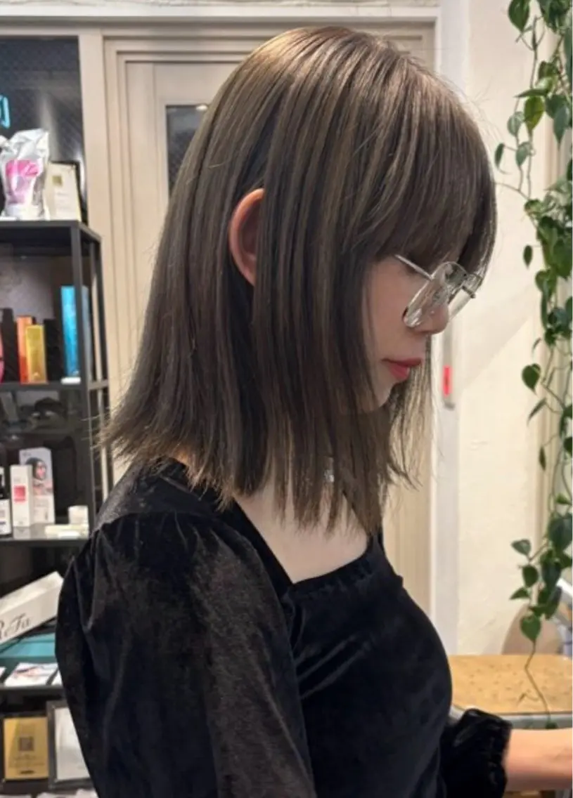 カラー miyu / Olive×縮毛矯正のヘアスタイル