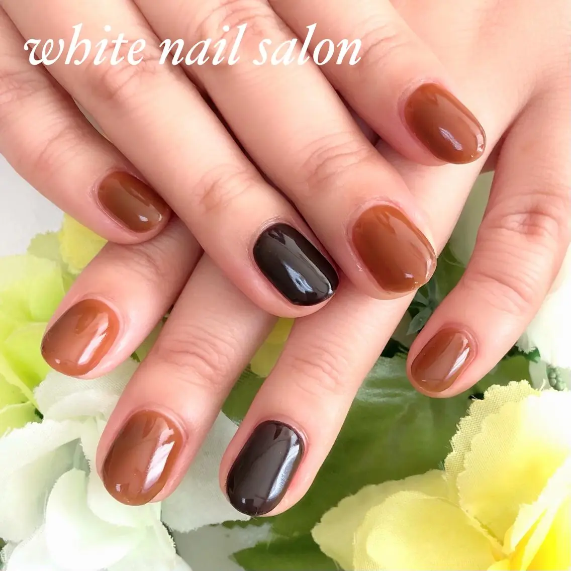 ネイル ジェルネイル ハードジェル 持ち込み ワンカラーネイル ソフトジェル white nail salonのネイルデザイン