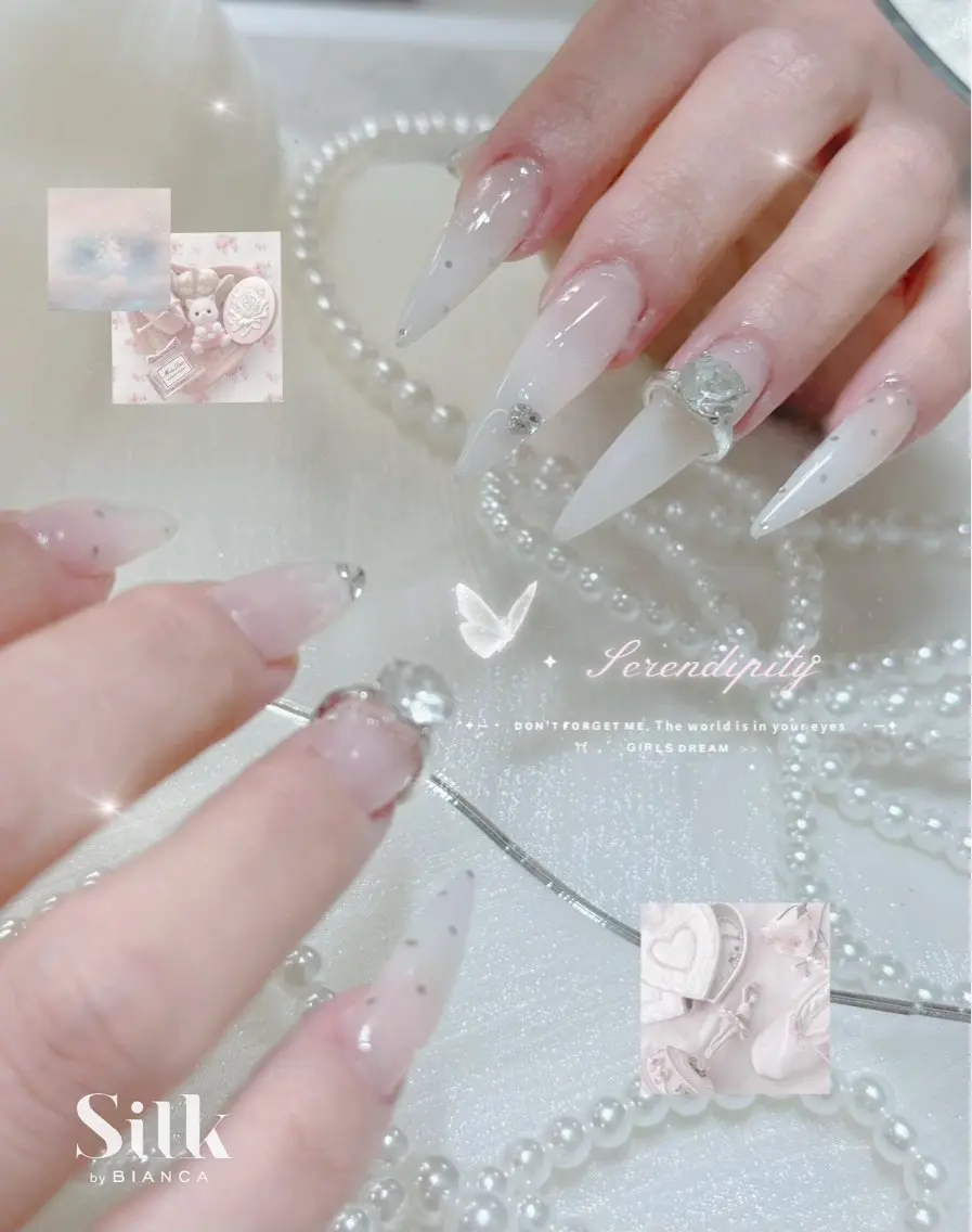 ネイル ハンドネイル 𝐒𝐢𝐥𝐤 🎀𝐚𝐧𝐧𝐚のネイルデザイン