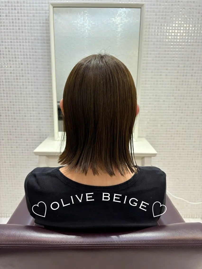 ミディアム カラー 黒髪 ケアカラー ダブルカラー カット ヘアカラー トリートメント 🍒桜井 優華🍒のヘアスタイル