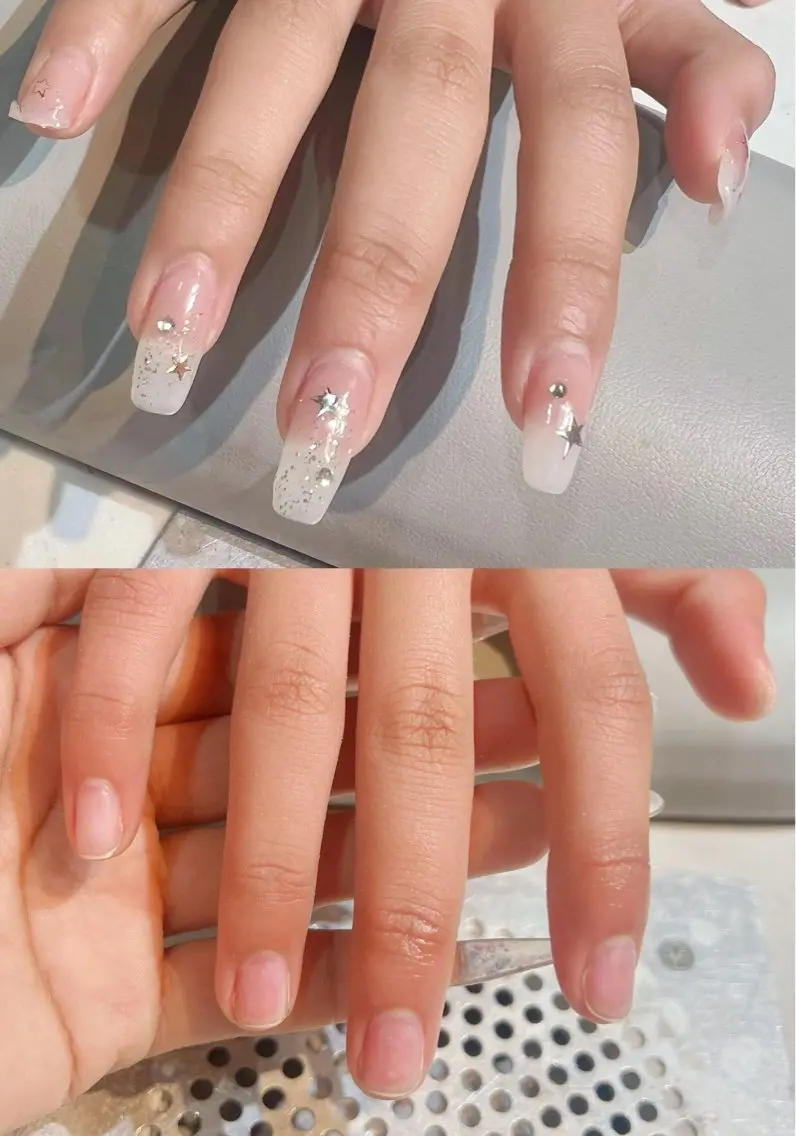 ネイル 長さ出し 凪 ナギ💕のネイルデザイン