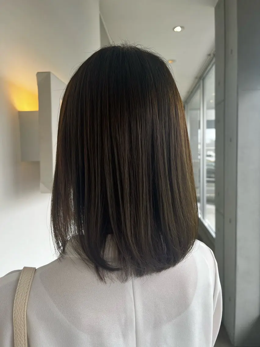 ミディアム おせ ちさとのヘアスタイル