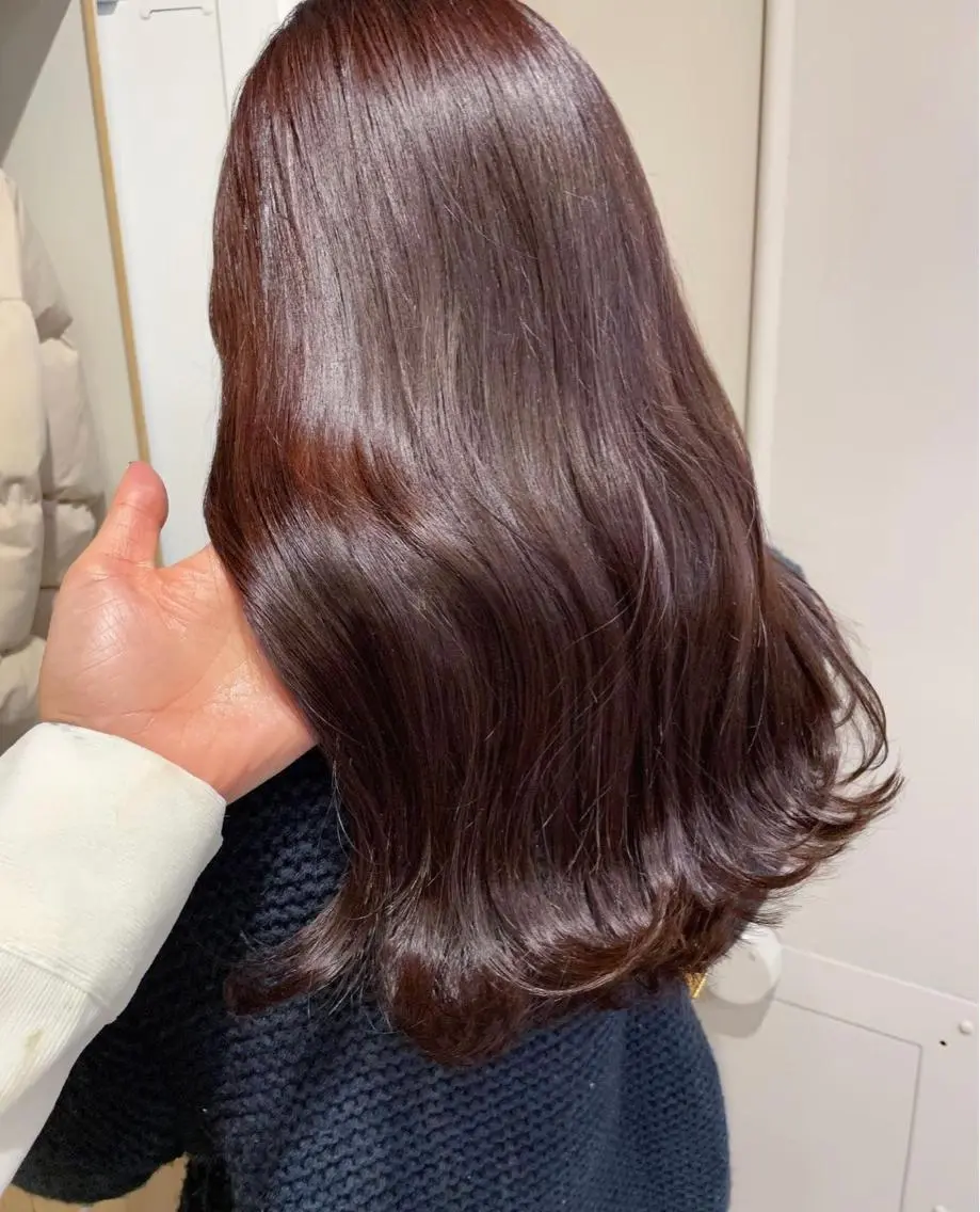 【🍒暖色カラー限定🍒】ワンカラー レイヤーカット/学割/名古屋/髪質改善の写真