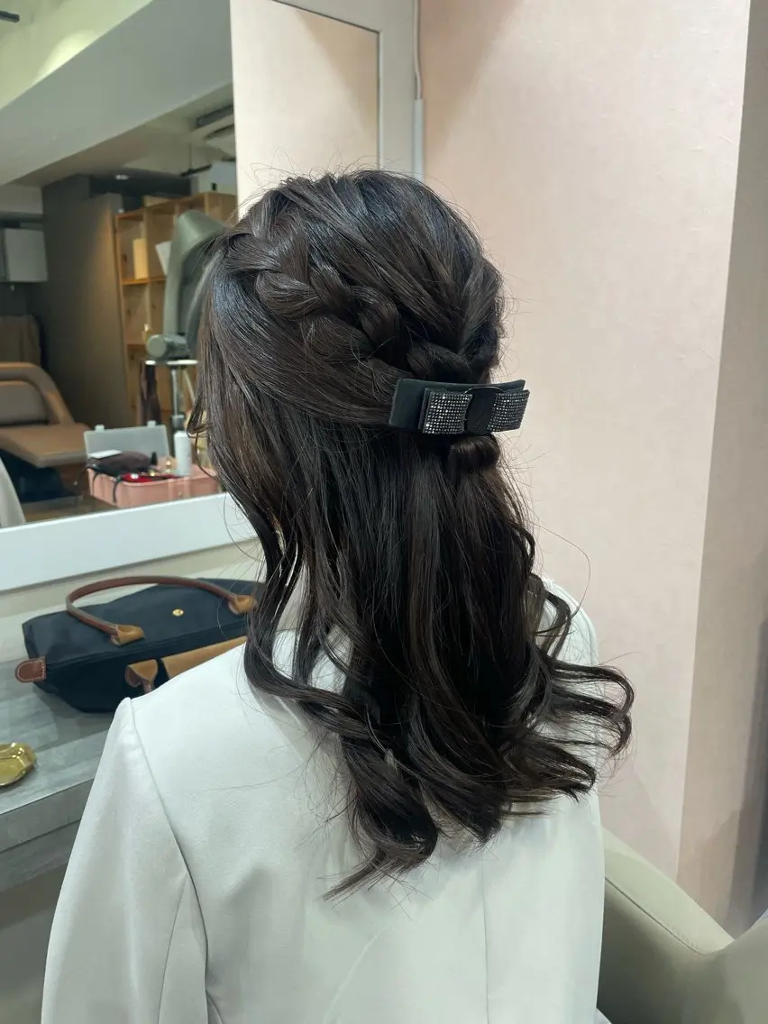セミロング ヨシンモリ 韓国風ヘア オルチャンヘア 韓国風パーマ/ヘア セット/店長みづきのヘアスタイル