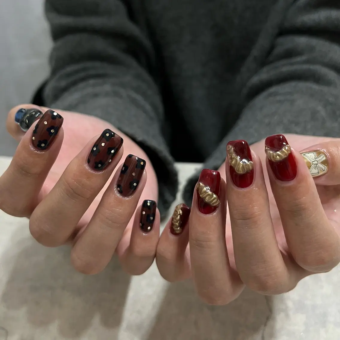 ネイル グリーン 持ち込み ハンドネイル vegh. nail/阿波座のネイルデザイン