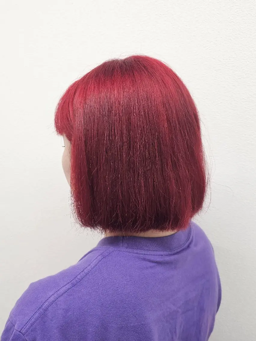 カラー ブリーチ ケアブリーチ ブリーチなしカラー 髪質改善 🍒renka🍒 ボブ/ショート/暖色のヘアスタイル