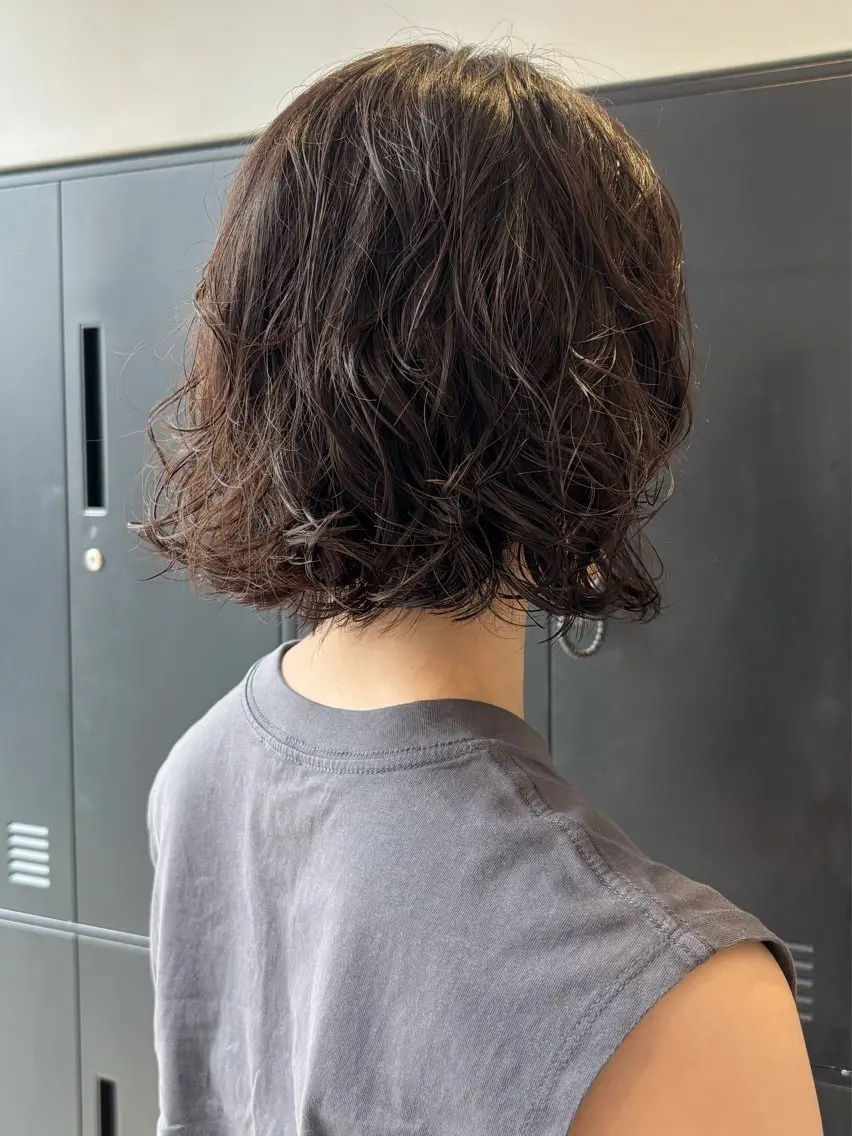 ショート パーマ カット ヘアカラー 縮毛矯正 西田  美侑/ 前髪・顔周りカットのヘアスタイル