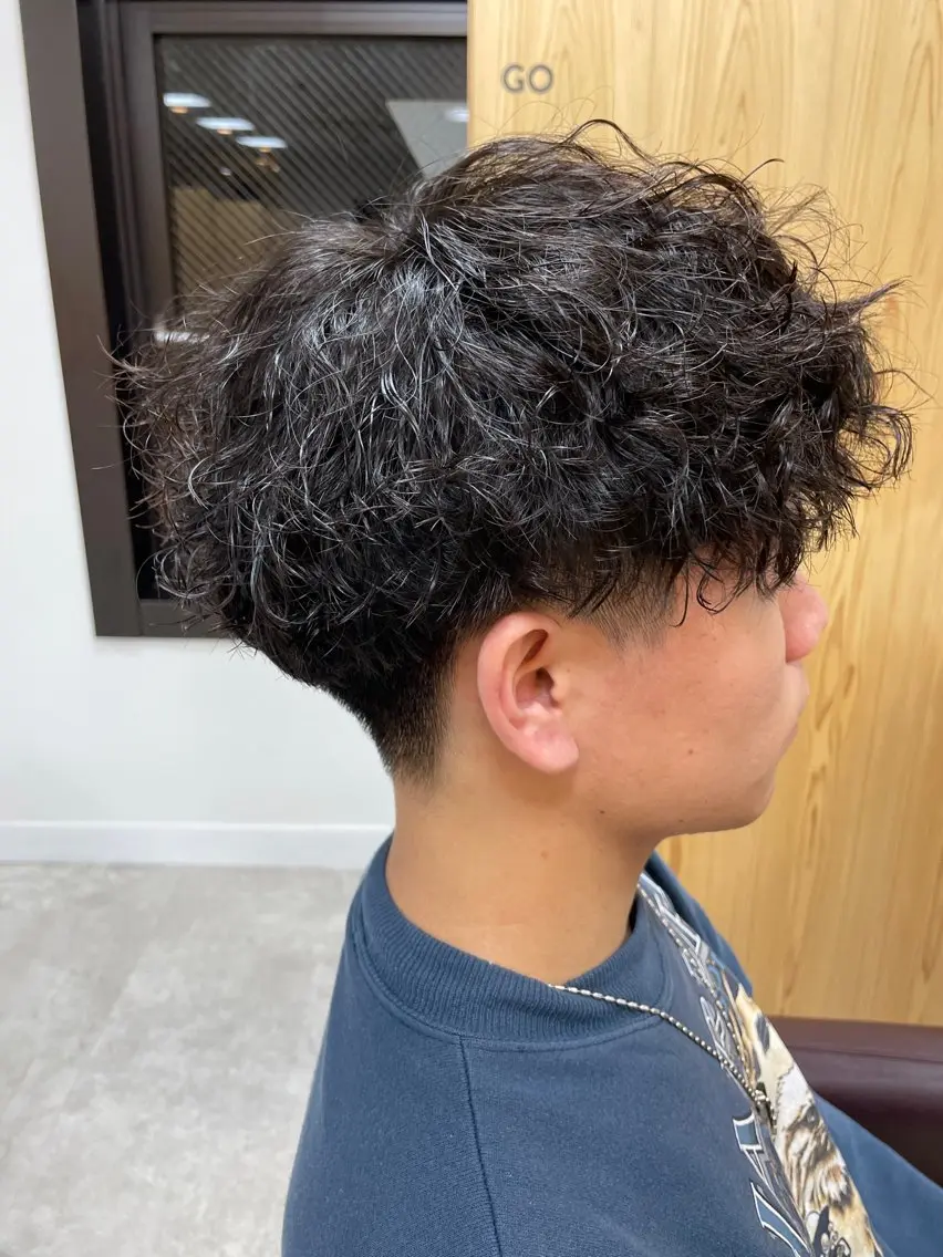 パーマ メンズ くるくるパーマ aikoのヘアスタイル