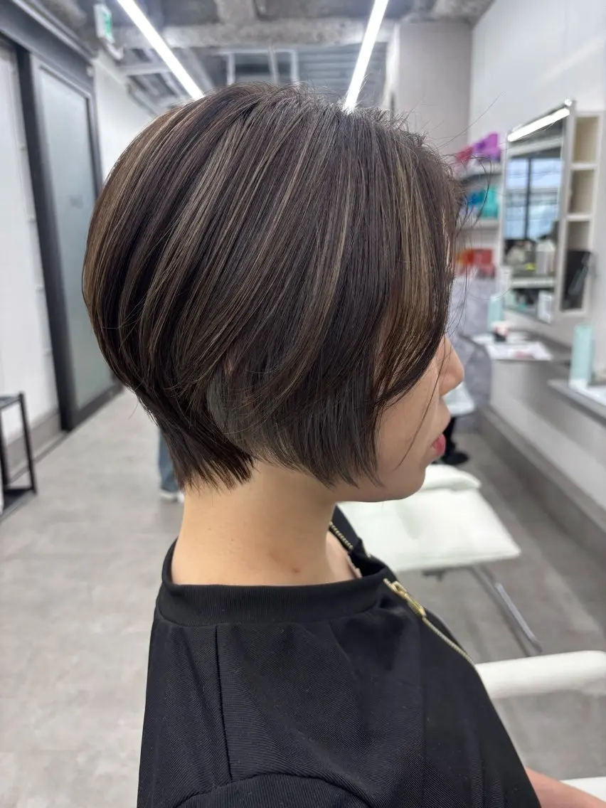 ショート ハイライト ショートヘア カット ヘアカラー 関山浩平ショート /ボブ/ヘアセットのヘアスタイル