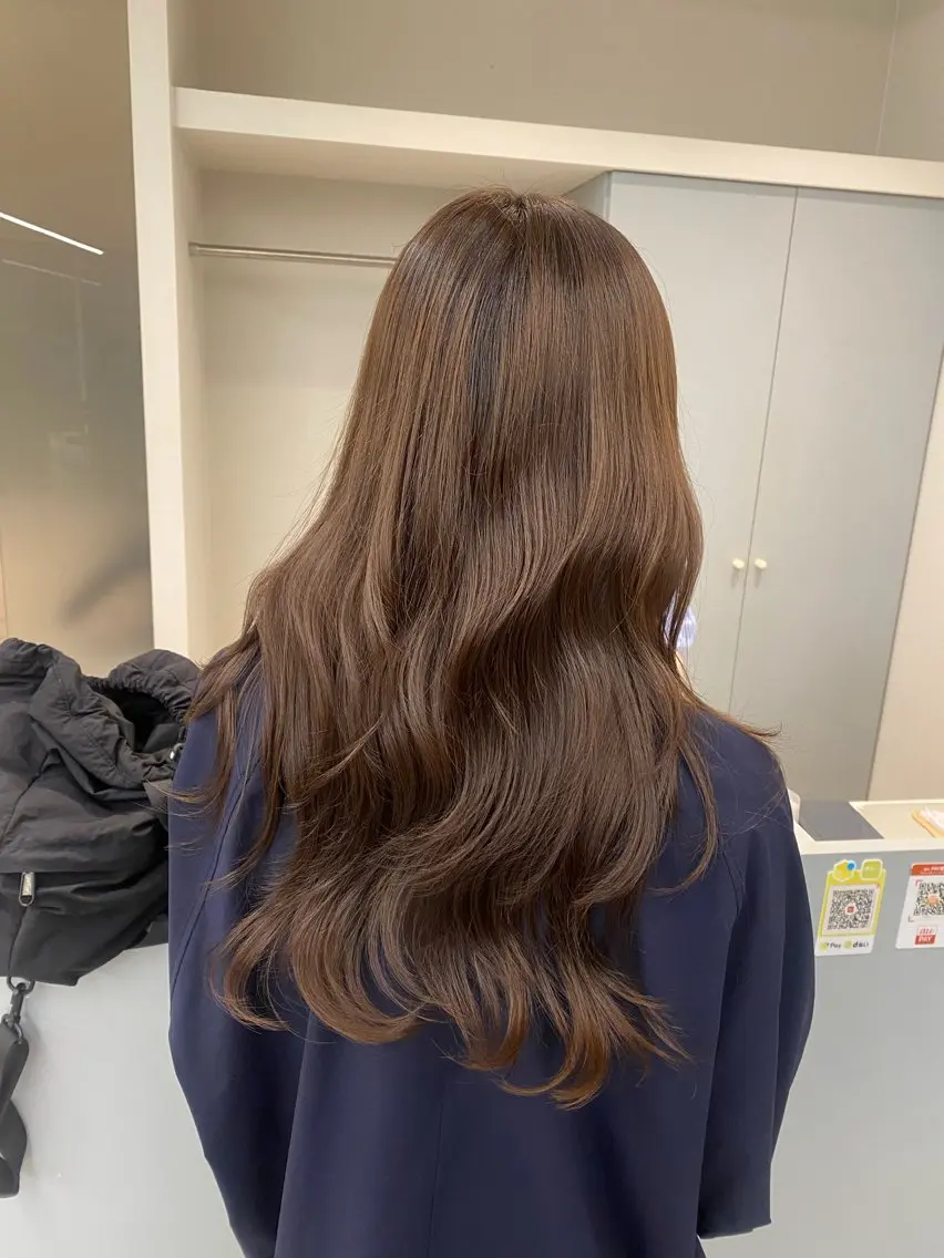 ロング カラー ブラウンカラー チョコレートブラウン ハッシュカット 韓国風ヘア 🫧髪質改善/斎藤 奈々/岡山美容師🫧のヘアスタイル